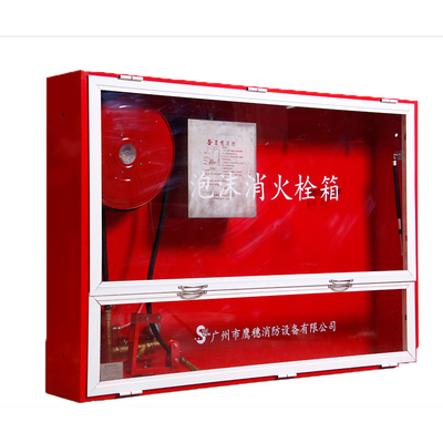 Metal Enclosure Fire Fighting System Foam Hydrant Cabinet with Glass Door 8L/S Rated Flow