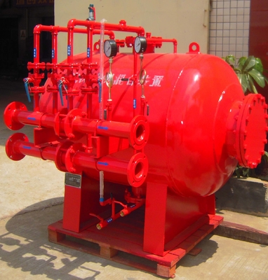 Water Foam Equipment-Foam Liquid Storage Tank PHYM-W/L-4/8/16/32/64/80/100-10-150 Red